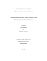 Unsupervised autoencoder-based anomaly detection for storm formation using onboard time-series data : a thesis in Computer Science
