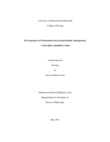 The experience of professional nurse sexual identity management: a descriptive qualitative study : a dissertation in Nursing