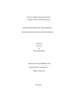 Microlandscapes and the ordinary : an exploration in space and belonging : a thesis in Fine Arts
