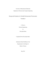 Design and evaluation of a toroidal electroacoustic  piezoceramic transducer : a thesis in Electrical Engineering