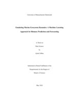 Emulating marine ecosystem dynamics : a machine learning approach for biomass prediction and forecasting : a thesis in Data Science