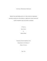 Predicting microbiologically influenced corrosion severity from electrochemical impedance spectroscopy using interpretable machine learning : a thesis in Data Science