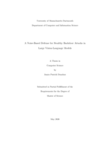 A noise-based defense for stealthy backdoor attacks in large vision-language models: a thesis in Computer Science