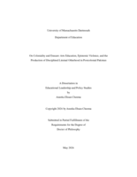 On coloniality and erasure: arts education, epistemic violence, and the production of disciplined liminal otherhood in postcolonial Pakistan : a dissertation in Educational Leadership and Policy Studies