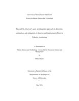 Beyond the observer's gaze: an integrated approach to detection, estimation, and mitigation of observer and deployment effects in fisheries monitoring : a dissertation in Marine Science and Technology - Living Maine Resources Science and Management