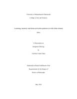 Learning, memory and brain activation patterns in wild white-footed mice : a dissertation in Integrative Biology