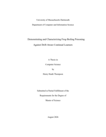 Demonstrating and characterizing frog-boiling poisoning against drift-aware continual learners : a thesis in Computer Science