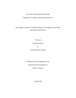 Knowledge component-constrained diagnostic prompting for automated knowledge gap detection: a thesis in Computer Science