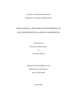 Single-particle sepctroelectrochemistry on electrodeposited Palladium nanoparticles: a dissertation in Chemistry and Biochemistry
