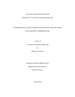 Environmental justice designation for New England using state-specific considerations : a thesis in Civil and Environmental Engineering