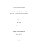 Inner speech decoding from EEG: a comparative study of deep learning architectures for brain-computer interfaces : a thesis in Data Science